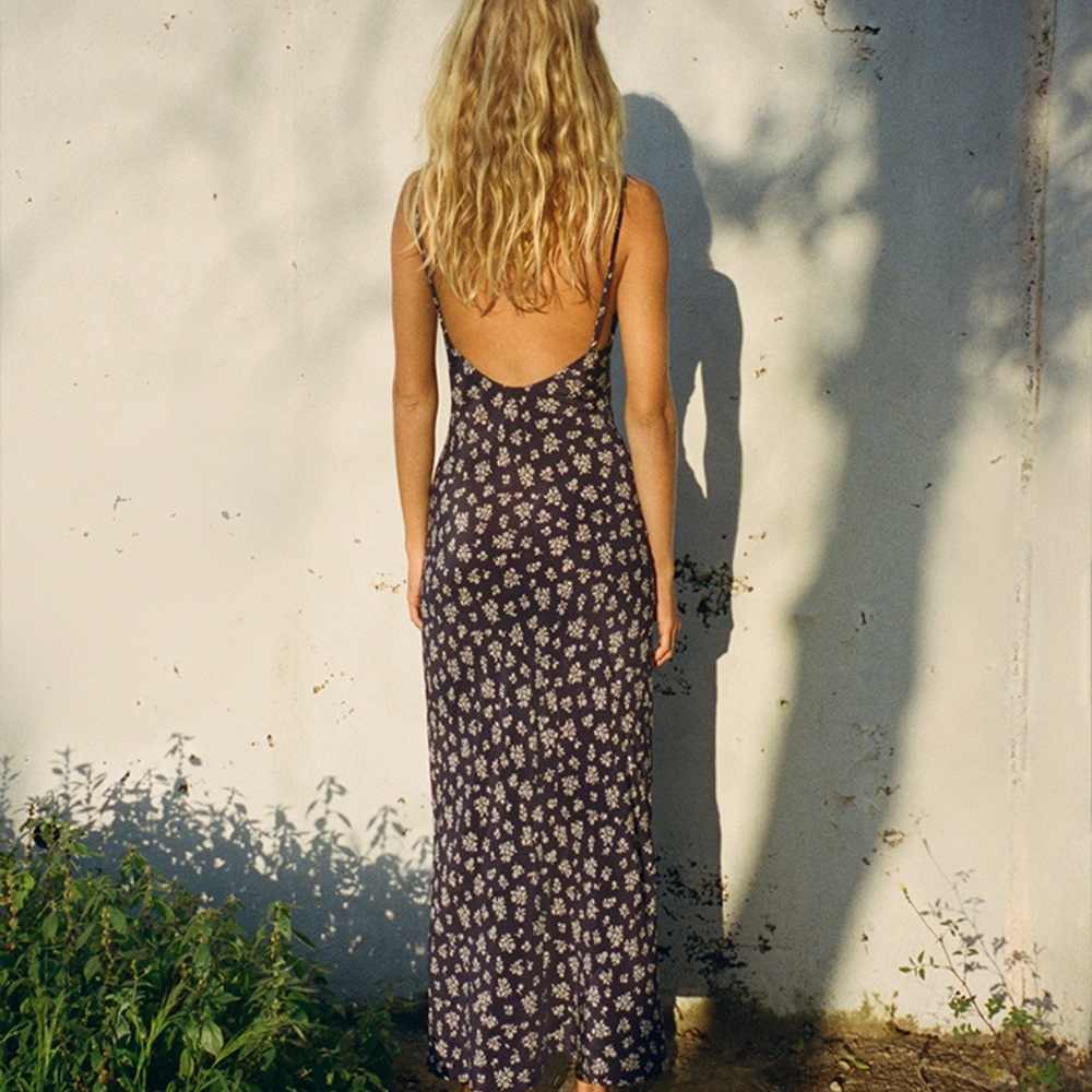 Realisation Par Navy Floral Slip Dress - Picture 2 of 6
